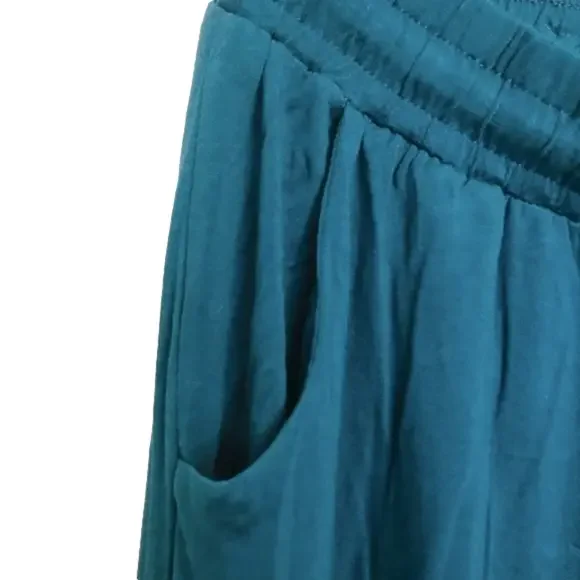 DIBAOLONG Teal Draw-String Joggers - Picture 3 of 8